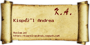 Kispál Andrea névjegykártya